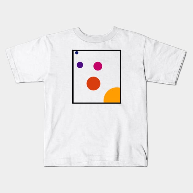 random circles with random colors Kids T-Shirt by STRANGER